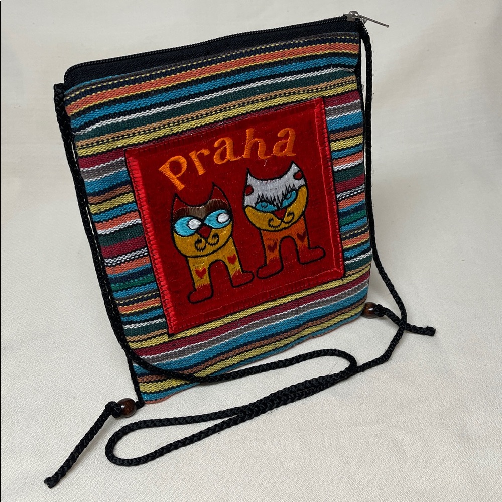 Colorful Cat Design Crossbody Bag